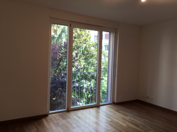 Bedroom with large window, 6-room apartment, Geneva