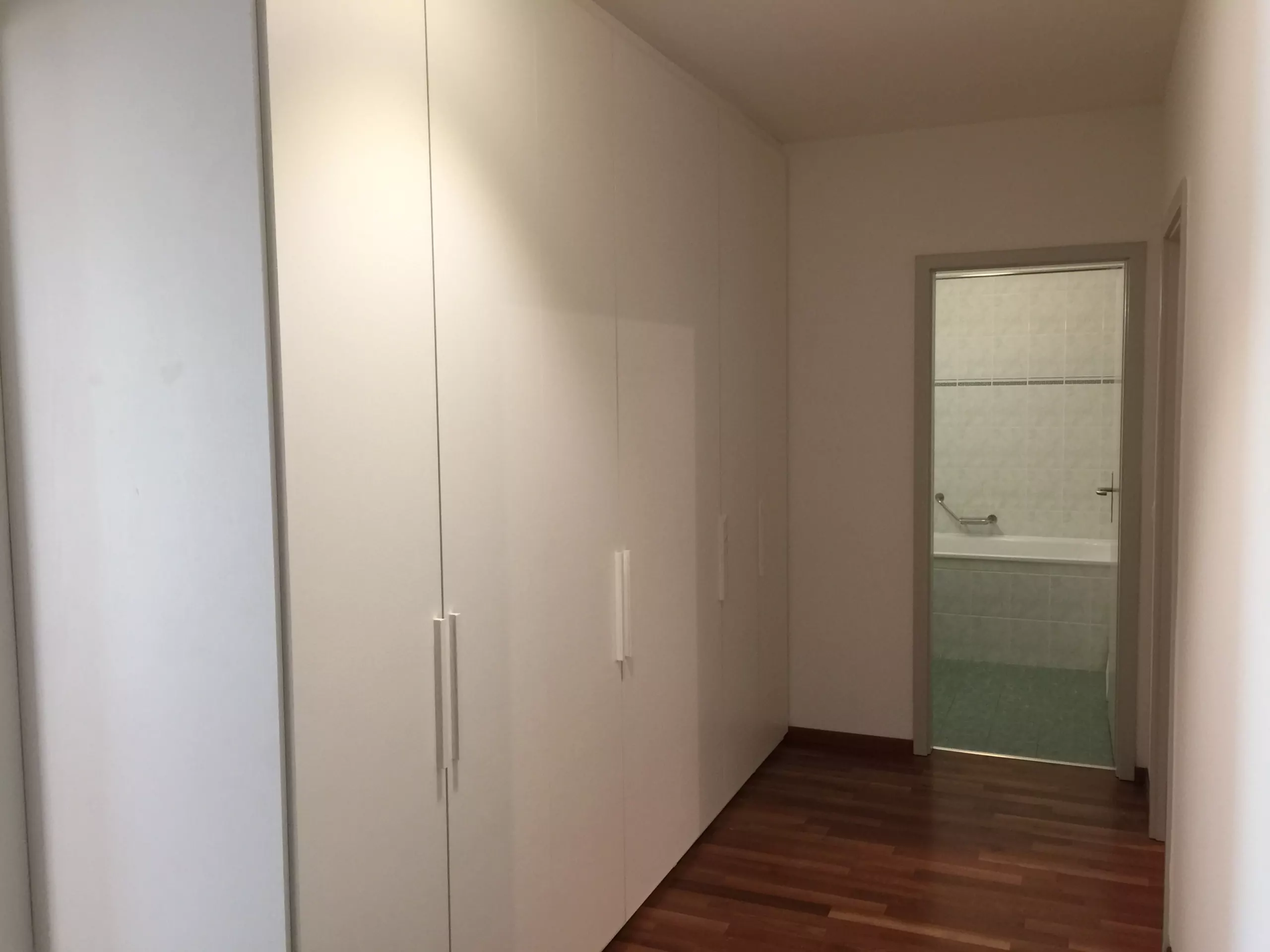 Hallway with dressing area and bathroom, 6-room apartment, Geneva