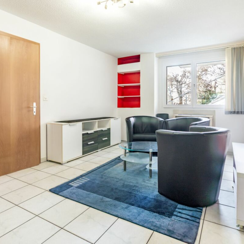 Ein grosszügiger Wohnbereich: eine Wohnung mit grosser Terrasse und wahrter Privatsphäre