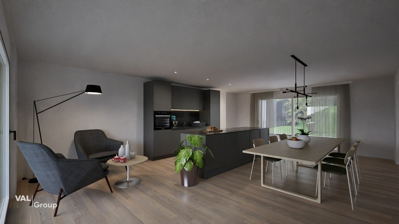 Bel appartement avec terrasse ensoleillée à Brigue-Glis