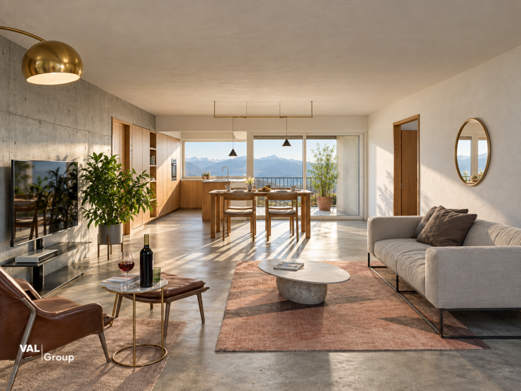 TRAMA – Moderne 3,5-Zimmer-Wohnung mit sorgfältig ausgeführten Oberflächen