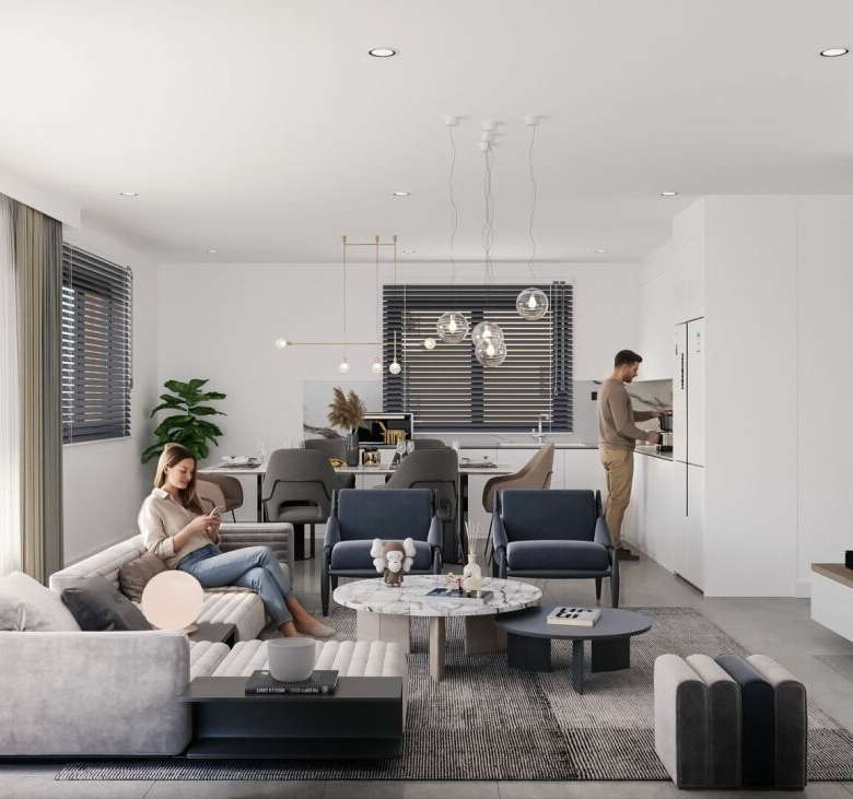 Moderne 3,5-Zimmer-Wohnung in einem Neubau mit grossem Balkon, in Susten