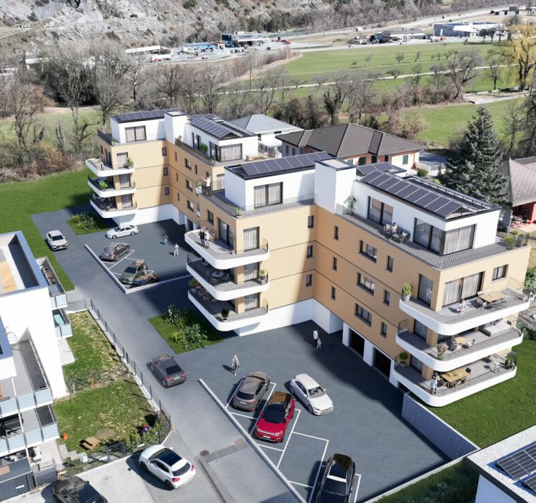 Moderne 3,5-Zimmer-Wohnung in einem Neubau mit grossem Balkon, in Susten