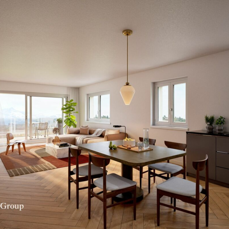 Appartement moderne avec un grand balcon