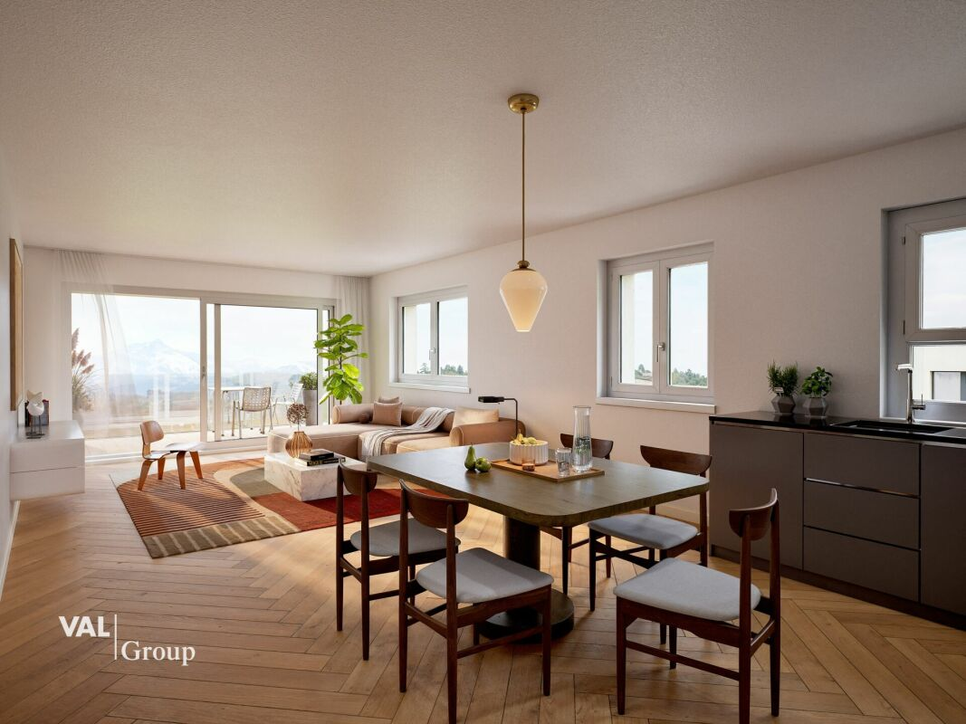 Appartement moderne avec un grand balcon