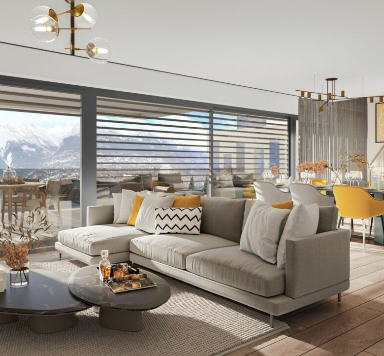A peaceful setting for this new 3.5-room apartment, near Sion