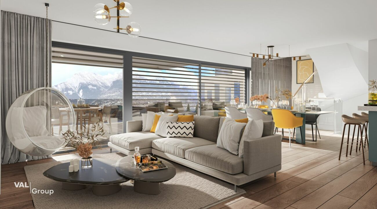 A peaceful setting for this new 3.5-room apartment, near Sion