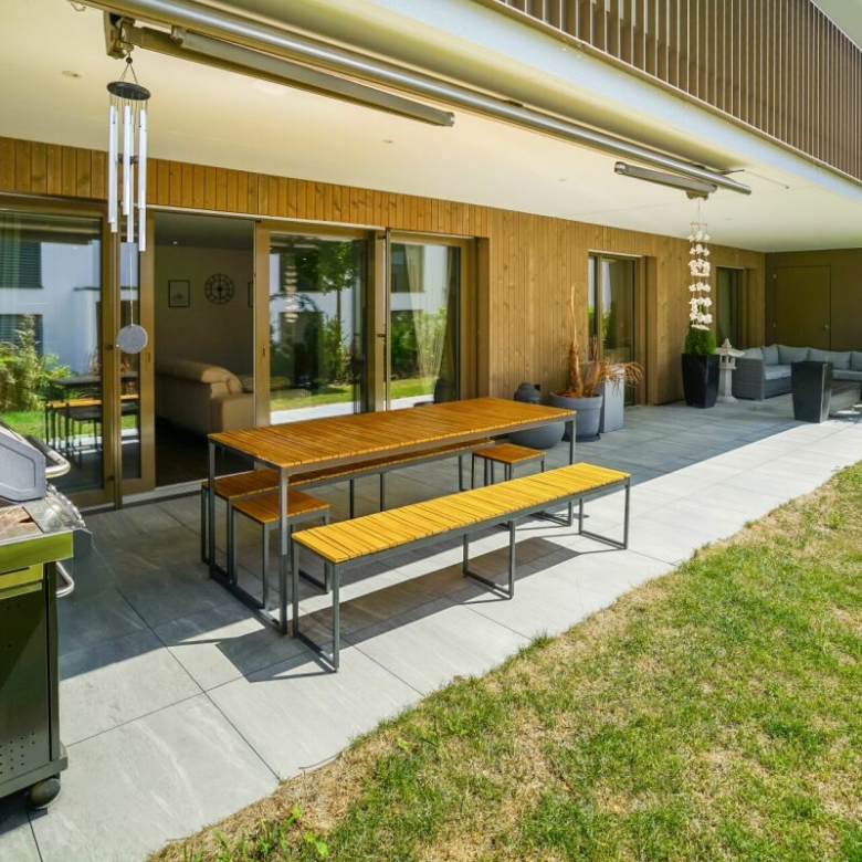 Luxuriöse 3.5-Zimmer-Gartenwohnung mit Smart-Home-System und privatem Fitnessraum