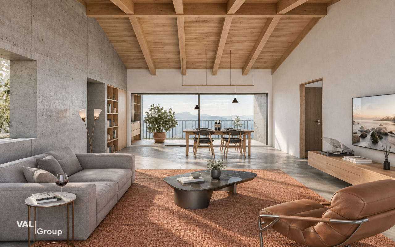 TRAMA - Dachwohnung mit 4,5 Zimmern im zeitgenössischen Stil, hochwertige Ausstattung und mit Aussicht