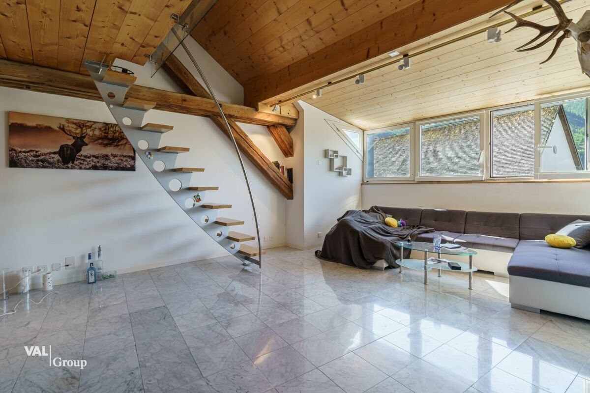 An attractive penthouse with a gallery and high-end finishes
