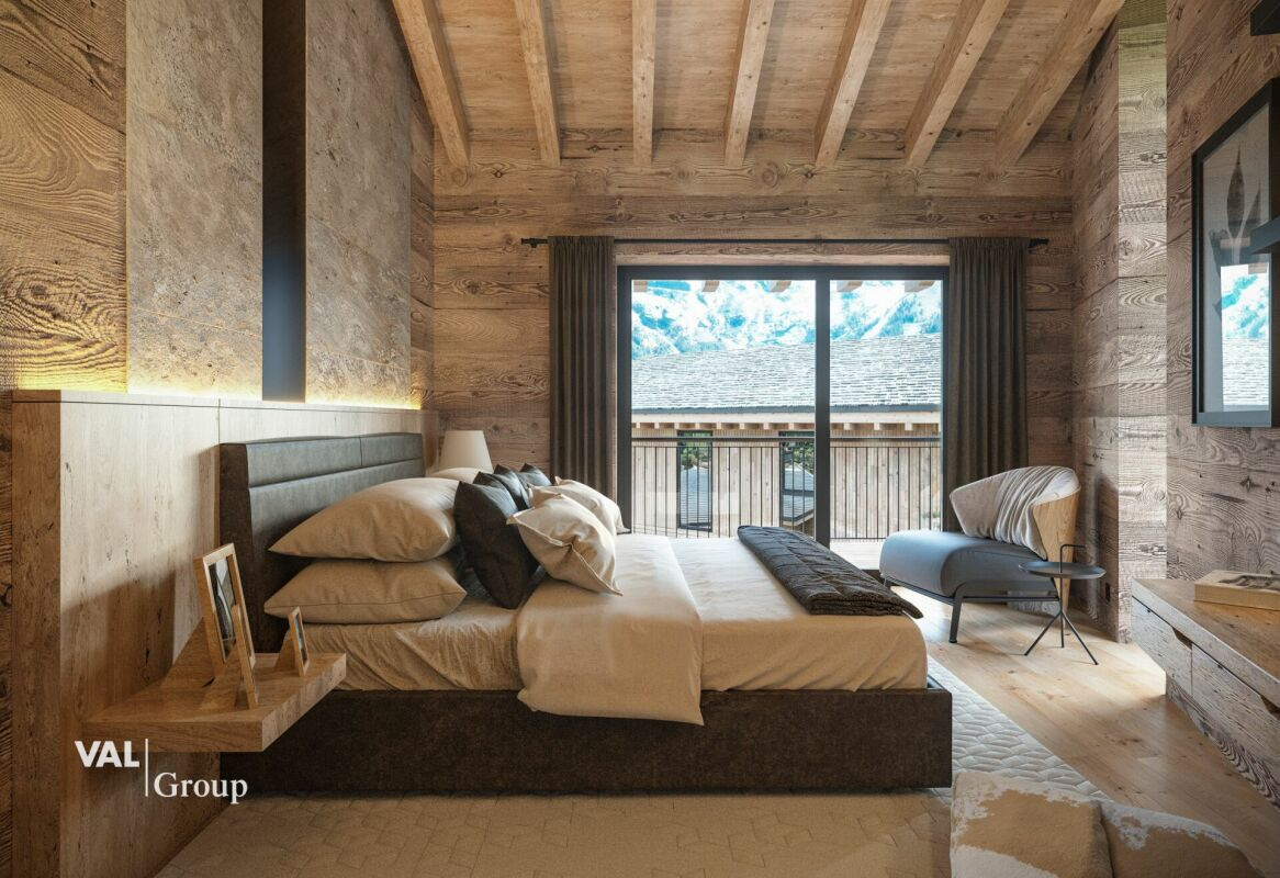 Résidence Le Roc : luxueux appartement en attique offrant un confort 5 étoiles et une vue panoramique sur les montagnes