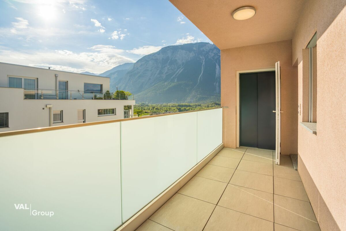 Modern duplex apartment in attic with panoramic mountain view