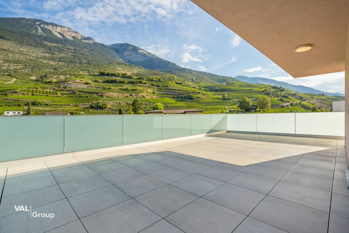 Modern duplex apartment in attic with panoramic mountain view