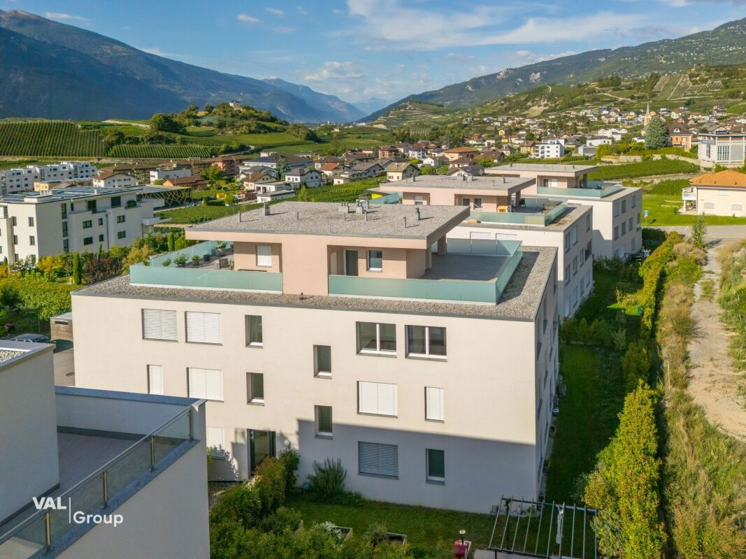 Modern duplex apartment in attic with panoramic mountain view