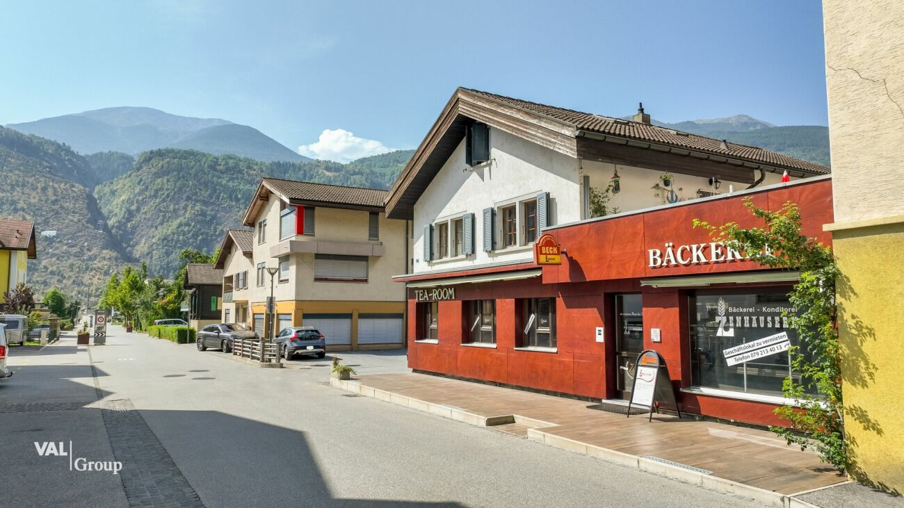 Local commercial plein de charme et offrant un beau potentiel au centre de Raron