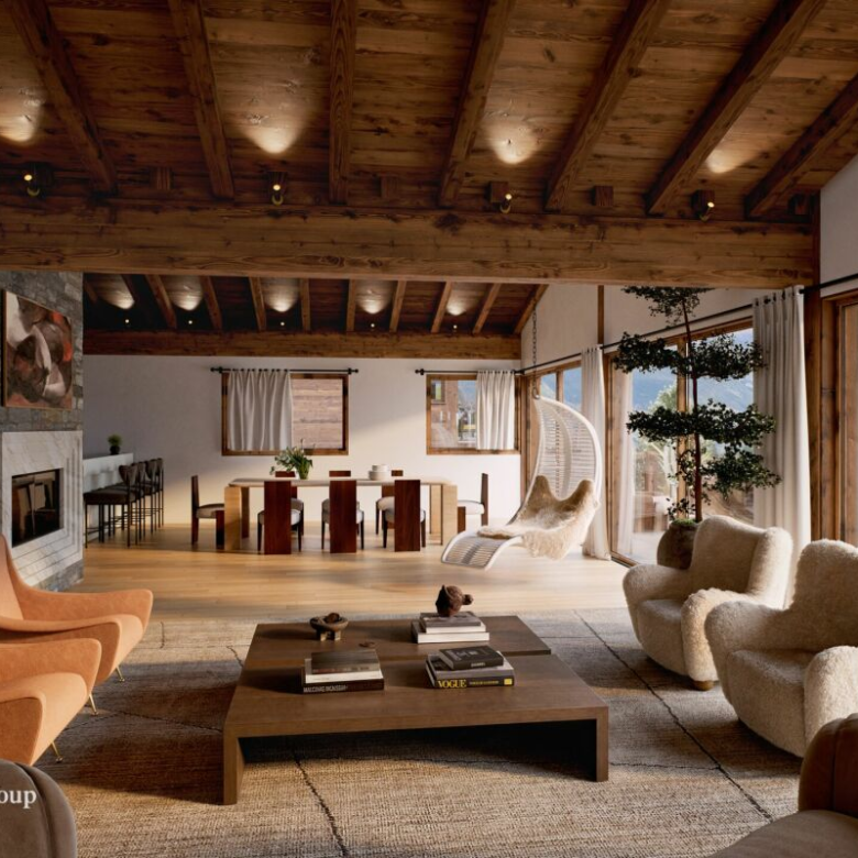 High-end chalet with private garden