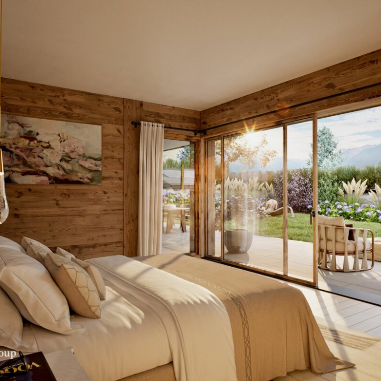 High-end chalet with private garden