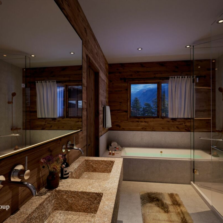 High-end chalet with private garden