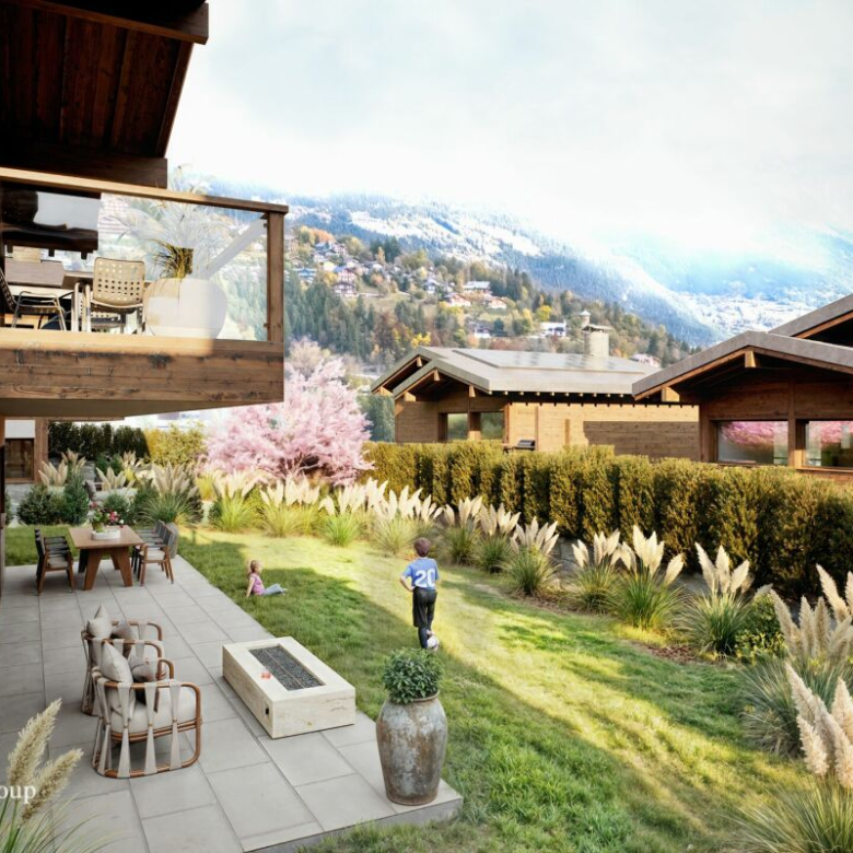 High-end chalet with private garden
