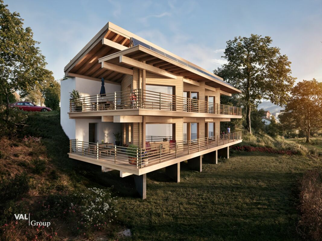 Licht, ruhige Lage und atemberaubende Aussicht für dieses Minergie-P-Projekt