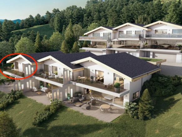 Neue 3,5-Zimmer-Wohnung mit grossem Balkon in einer Villa mit zwei Wohnungen
