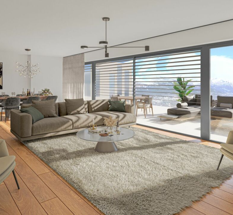 New 3.5-room apartment with large balcony in a villa comprising two units
